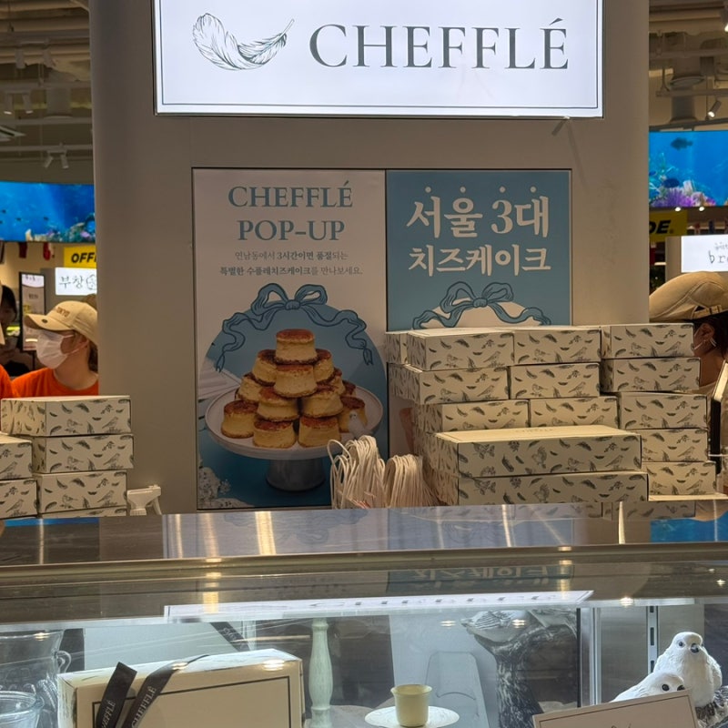 용산 아이파크몰 팝업 치즈케이크 맛집, 치플레(CHEFFLE) 후기｜서울 3대 치즈케이크?