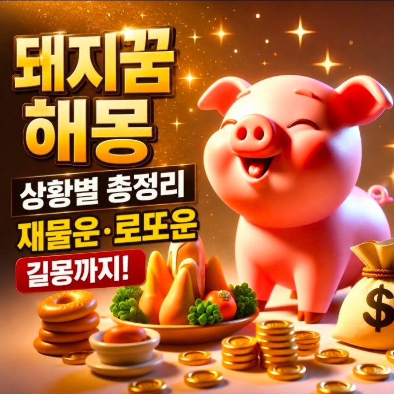 돼지꿈 해몽 돼지 나오는 꿈 새끼돼지 꿈 검은돼지 꿈 풀이