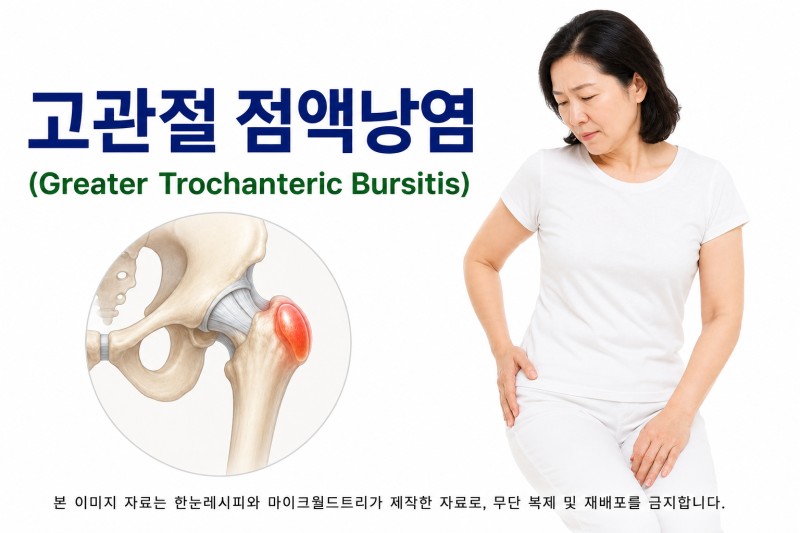 옆으로 누우면 골반 옆이 아프다면 —고관절 점액낭염일 수 있습니다