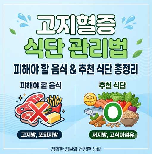 고지혈증 식단 관리법｜피해야 할 음식과 추천 식단 총정리