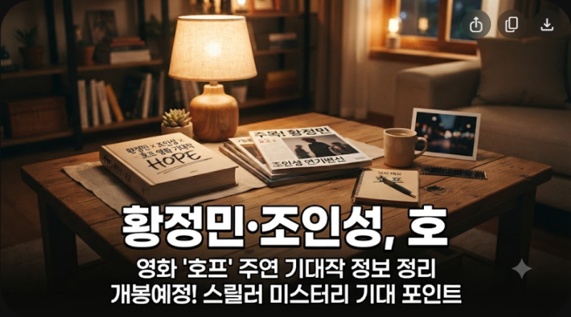 영화 호프 황정민 조인성 주연 기대작 정보 정리