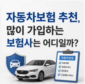 자동차보험 추천, 많이 가입하는 보험사는 어디일까?