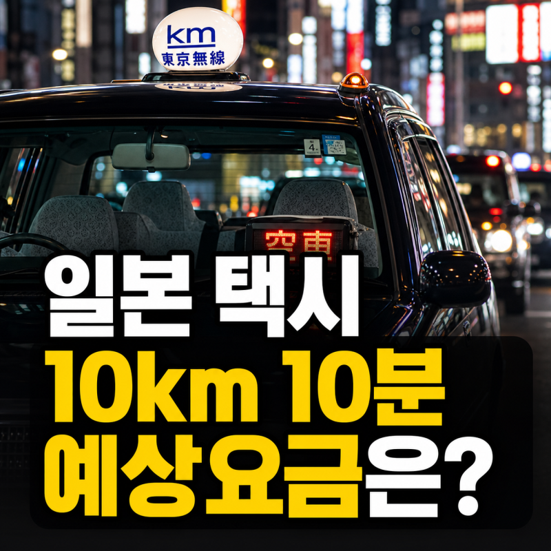 일본 택시 기본요금과 10km 10분 예상요금, 할증과 타는 법