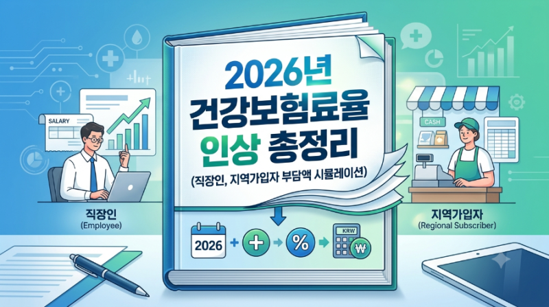 2026년 건강보험료율 인상 총정리 (직장인, 지역가입자 부담액 시뮬레이션)