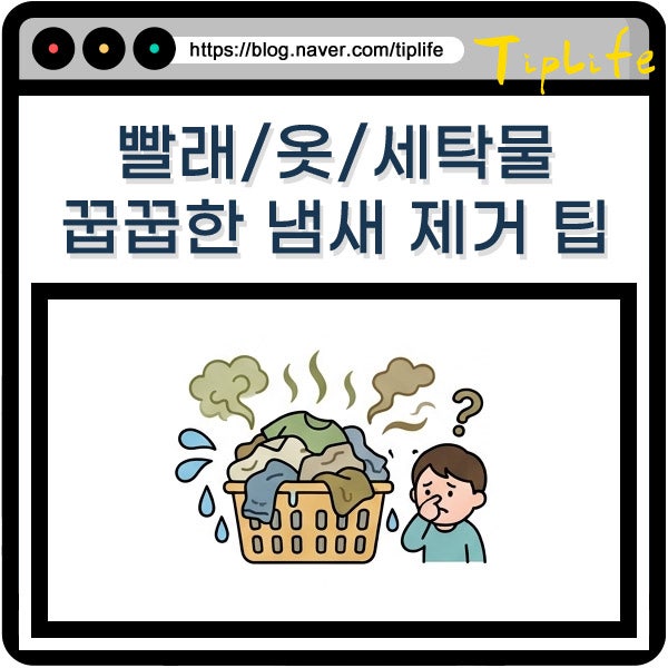 빨래 옷 세탁물 덜마른 꿉꿉한 냄새 제거 방법 식초 베이킹소다 사용법 비교