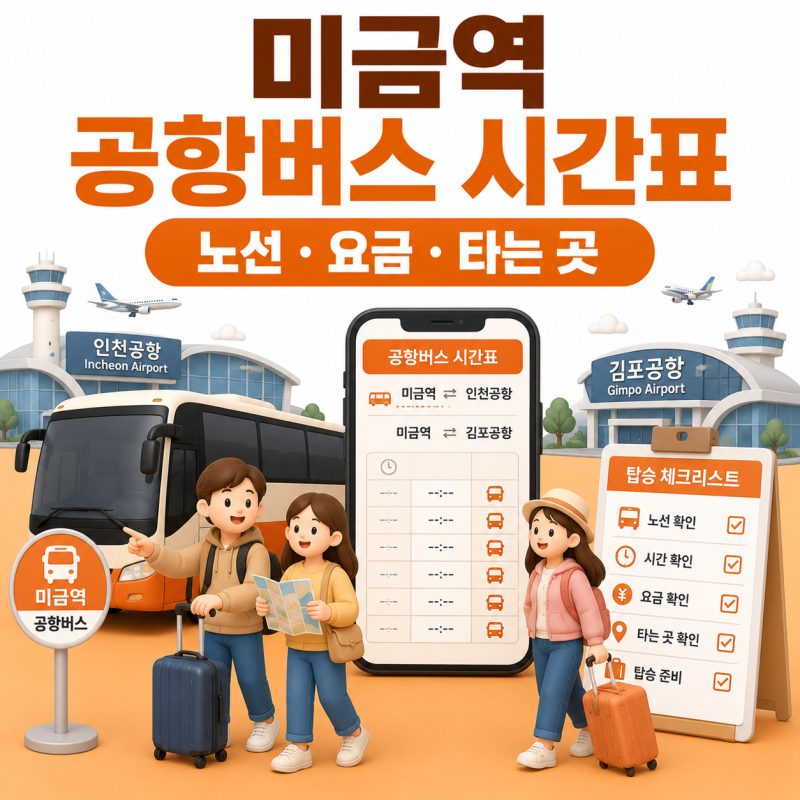 미금역 공항버스 시간표 노선 요금 정보