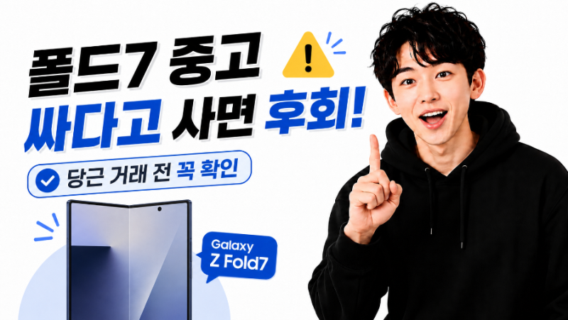 [Z폴드7 중고] "싸다고 덥석 사지 마세요" 당근 거래 전 꼭 확인할 8가지와 함정