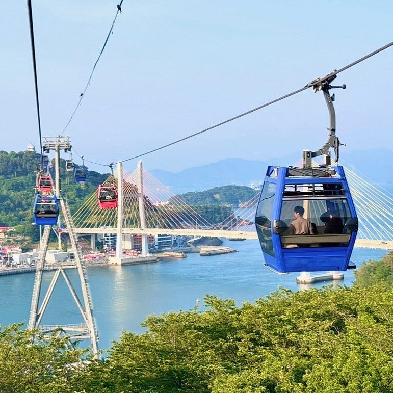 여수 해상 케이블카 자산탑승장 크리스탈 후기 돌산공원 돌산대교까지
