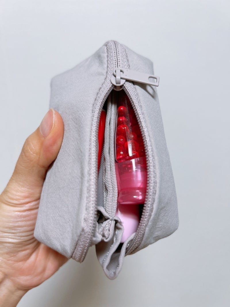 무인양품 무지 MUJI 링클 나일론 크게 열리는 꺼내기쉬운 파우치 S사이즈 애매한데 괜찮은 후....