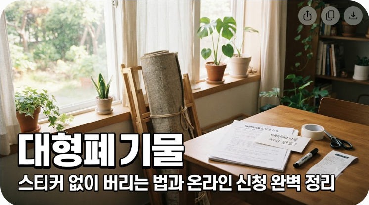 대형폐기물 스티커 없이 버리는 법과 온라인 신청 완벽 정리