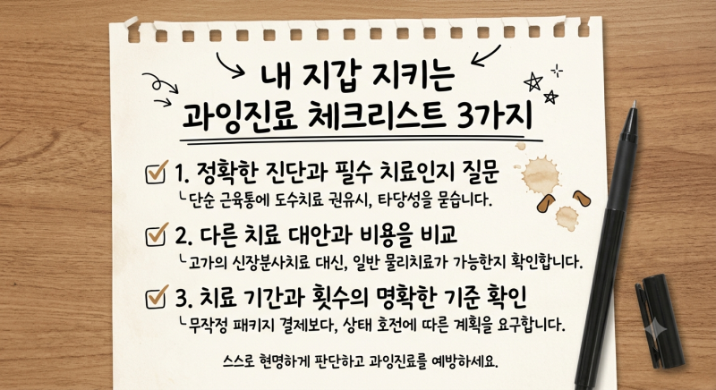 2026년 7월 도수치료 개정! 대신 권하는 '신장분사치료' 과잉진료 피하는 현실 가이드