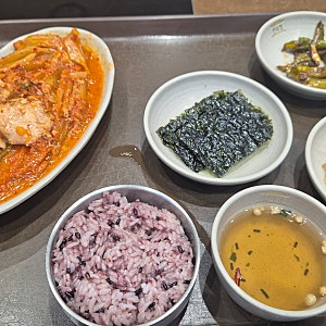 서울 영등포역 맛집 한옥집 김치찜 롯데백화점 영등포점에서 혼밥