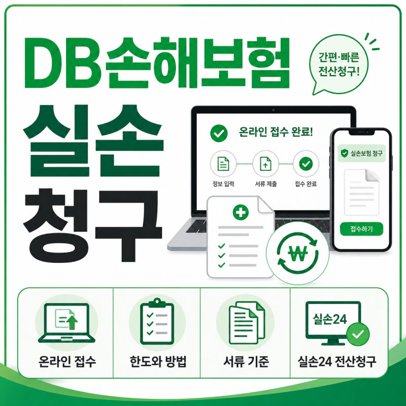 DB손해보험 실손 청구 온라인 접수 한도와 방법 서류 기준 실손24 전산청구