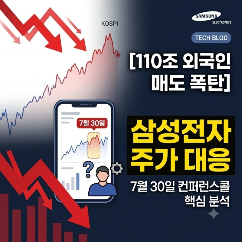 "110조 외국인 매도 폭탄" 삼성전자 주가 7월 30일 컨퍼런스콜 전 대응 방법은?