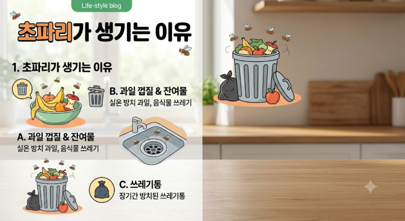 초파리 생기는 이유와 원천 차단하는 초파리 트랩 만들기