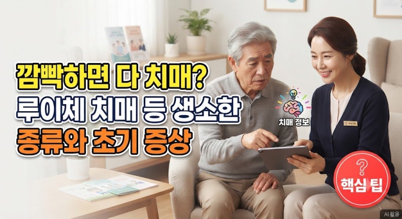 기억력 감퇴만이 치매가 아니다? 루이체 치매 등 생소한 치매 종류와 초기 증상 완벽 정리