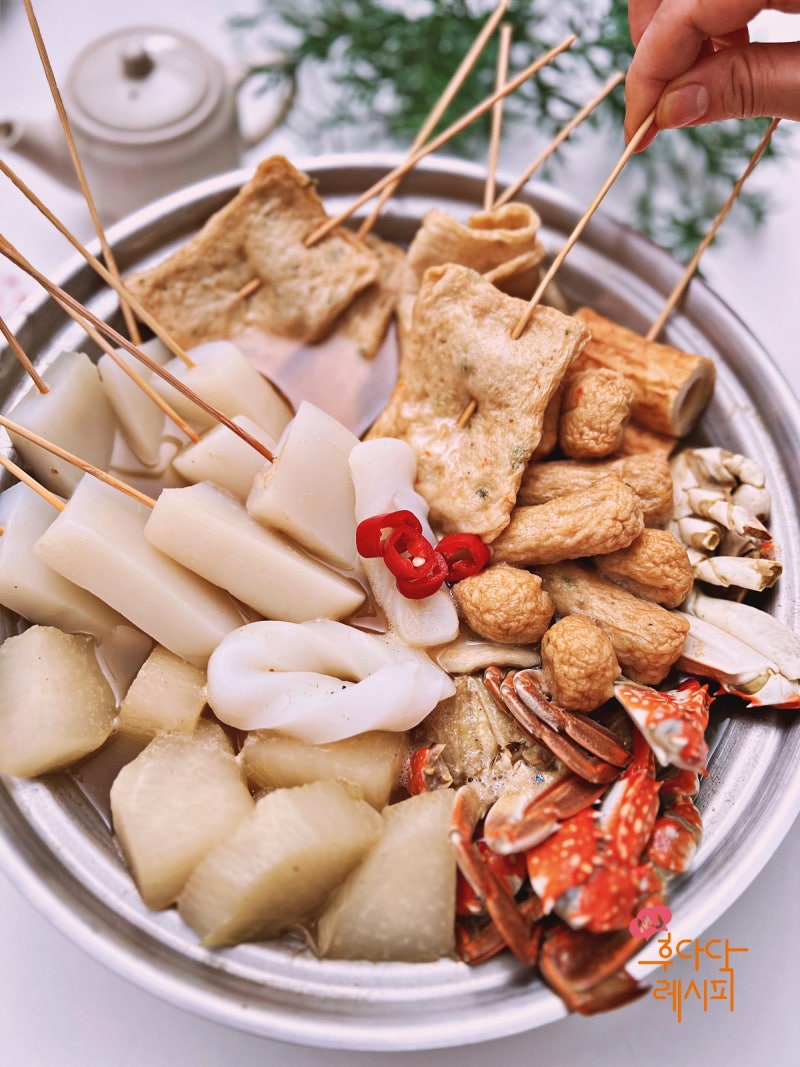 꼬치 어묵탕 끓이는법 레시피 오뎅탕 진한 육수 비법!