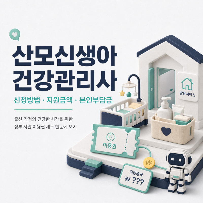 산모신생아 건강관리사 이용권 신청방법 지원금액 본인부담금 총정리