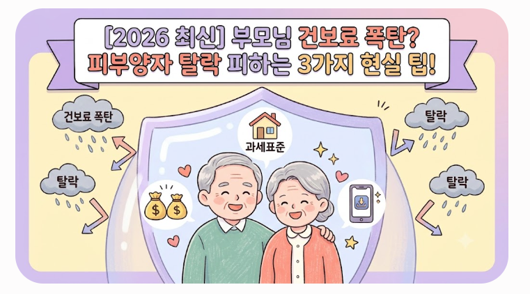 [2026 최신] 부모님 건보료 20만 원 폭탄? 건강보험 피부양자 탈락 피하는 3가지 현실적인 팁
