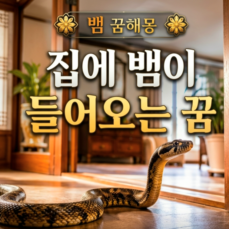 뱀 꿈해몽｜집에 뱀이 들어오는 꿈, 집안운의 변화