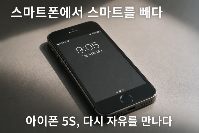 스마트폰에서 스마트를 빼다. 아이폰 5S, 다시 자유를 만나다