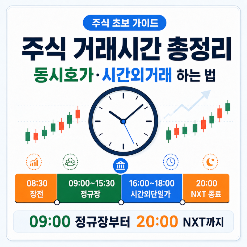 주식 거래시간 총정리, 시간외거래·동시호가 하는 법