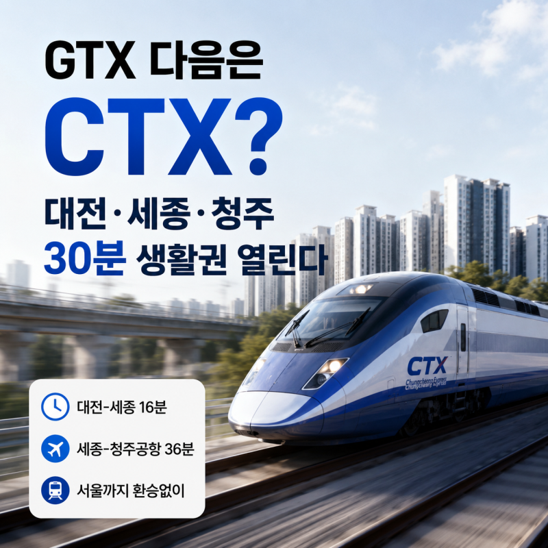 GTX 다음은 CTX? 대전·세종·청주 30분 생활권 열린다?