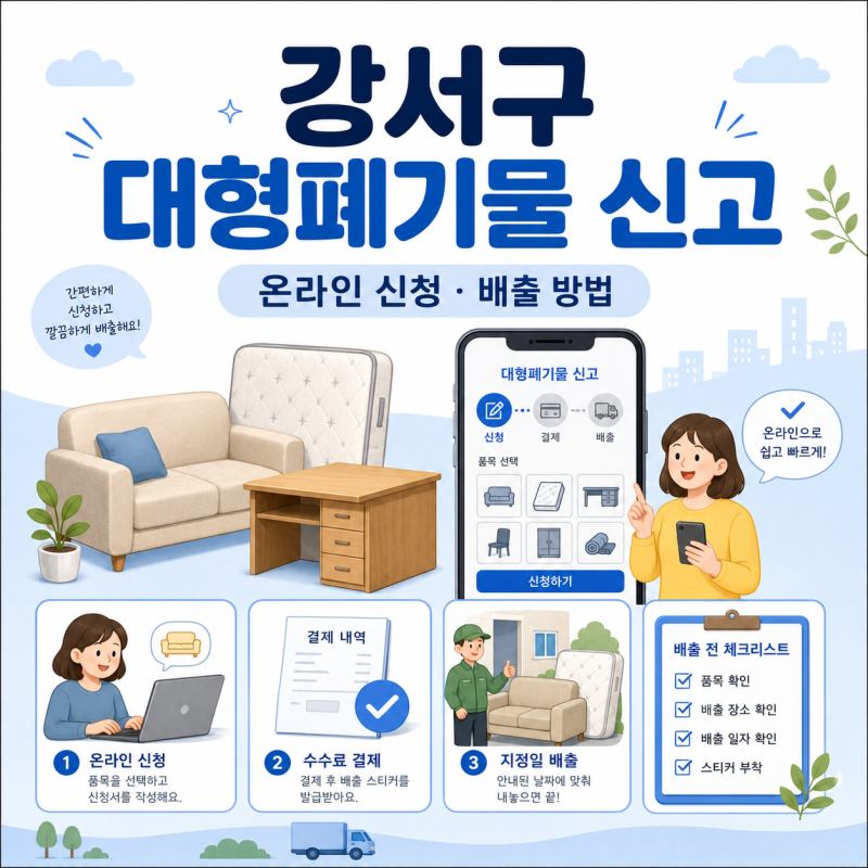 강서구 대형폐기물 버리기 전 온라인 신고부터 하세요