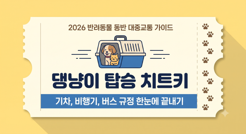 기차·버스·비행기 등 대중교통 반려동물 동반 탑승 규정 및 주의 사항