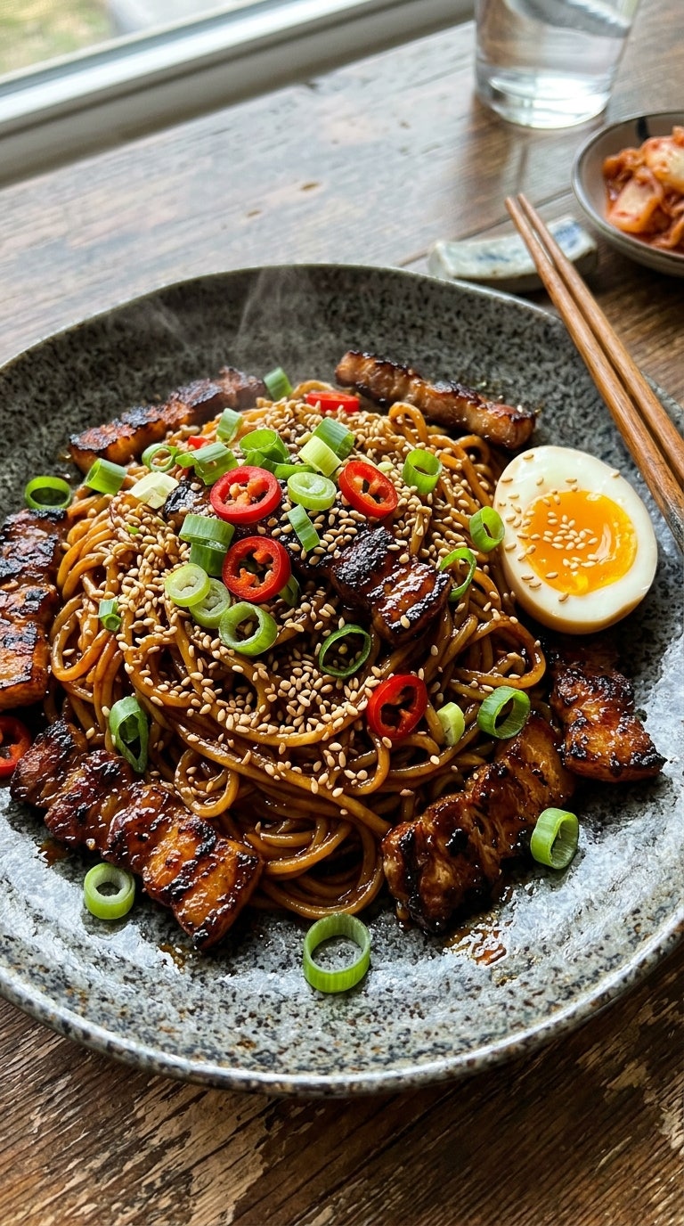 백종원 대패삼겹살 비빔국수 만드는법 파기름 향 가득한 고소한 퓨전 국수