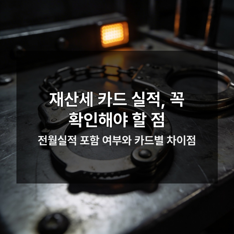 재산세 카드 실적‧할인 확인해야 할 5가지 조건