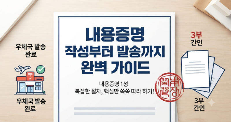 내용증명 작성부터 발송까지, 한 번에 성공하는 완벽 가이드