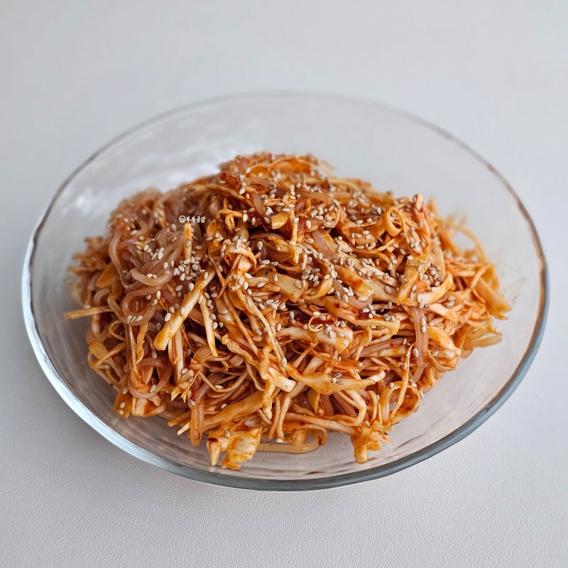 분식집보다 맛있는 백종원 쫄면 양념장 레시피 새콤달콤 양배추 쫄면
