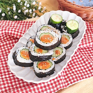 통오이김밥 레시피 5분 완성 초간단 다이어트 김밥 만들기
