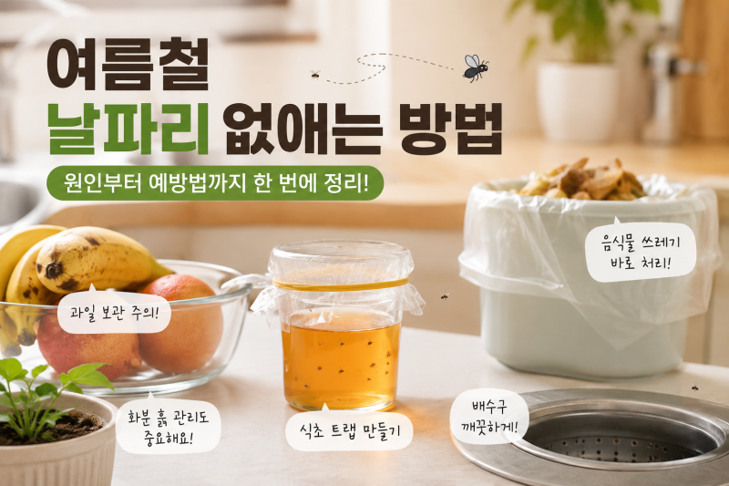 여름철 날파리 없애는 방법, 원인부터 예방법까지 한 번에 정리