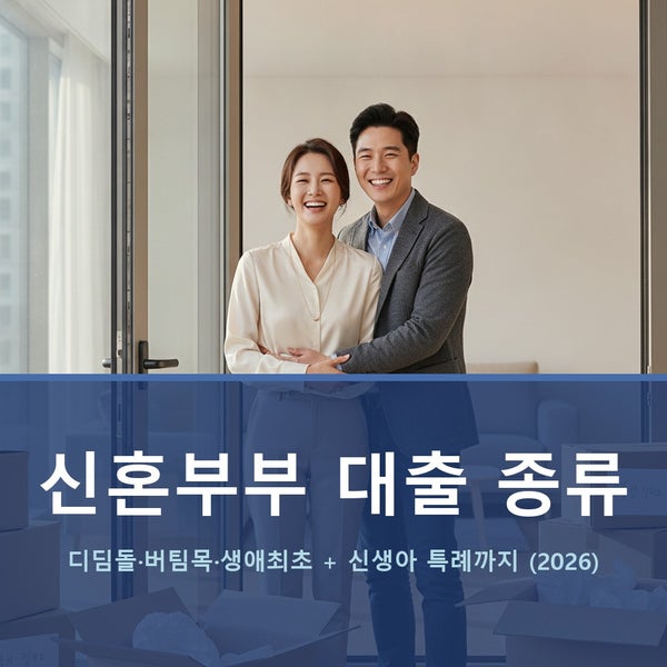 신혼부부 대출 종류 총정리 — 디딤돌·버팀목·생애최초, 아이 있으면 신생아 특례까지 (2026)