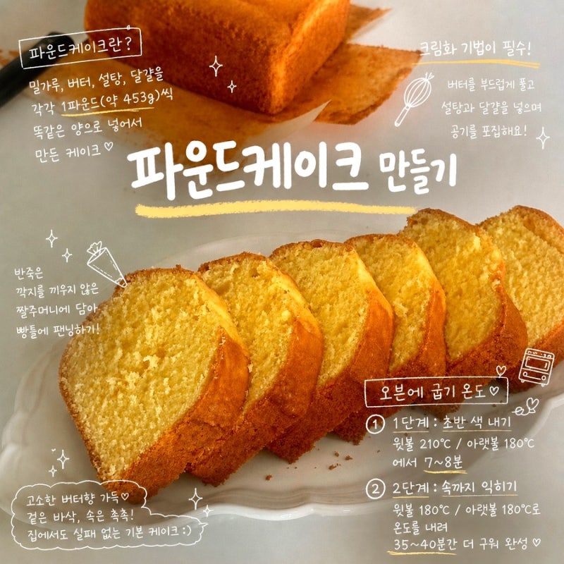 파운드케이크 만들기 레시피