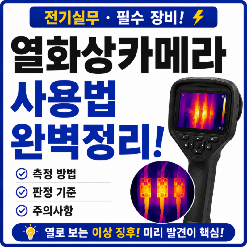 열화상카메라 사용법 및 전기설비 측정 방법과 분전반 점검시 과열 판정 주의사항 총정리