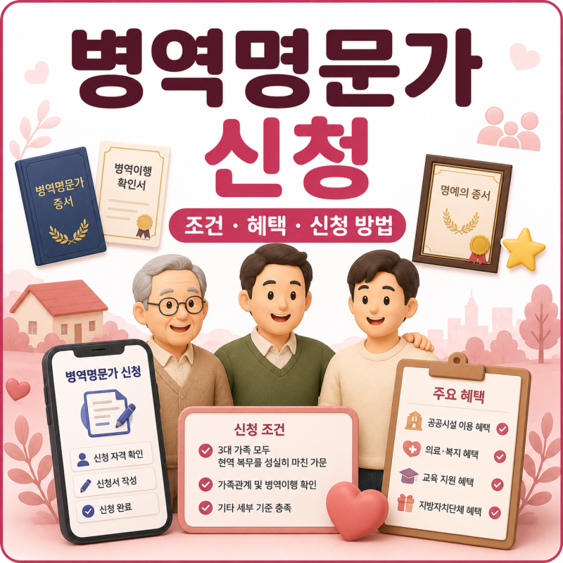 병역명문가 신청 방법, 혜택과 조건 함께 확인