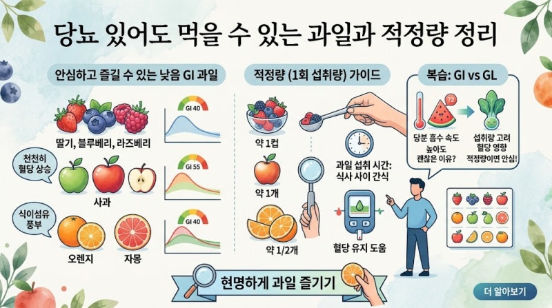 당뇨 있어도 걱정 없이 먹는 과일, 종류별 적정량 총정리