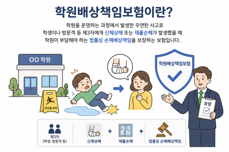 학원배상책임보험 의무 가입 대상 및 보장 범위 총정리