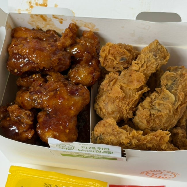 bhc 스윗칠리킹 후기, 치킨 메뉴추천 맵기 맛 가격 칼로리까지