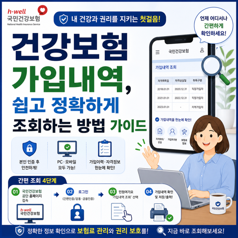 [나의 경제활동 이력 확인] 건강보험 가입내역, 쉽고 정확하게 조회하는 방법 가이드