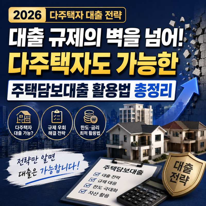 [2026 다주택자 대출 전략] 대출 규제의 벽을 넘어! 다주택자도 가능한 주택담보대출 활용법 ....