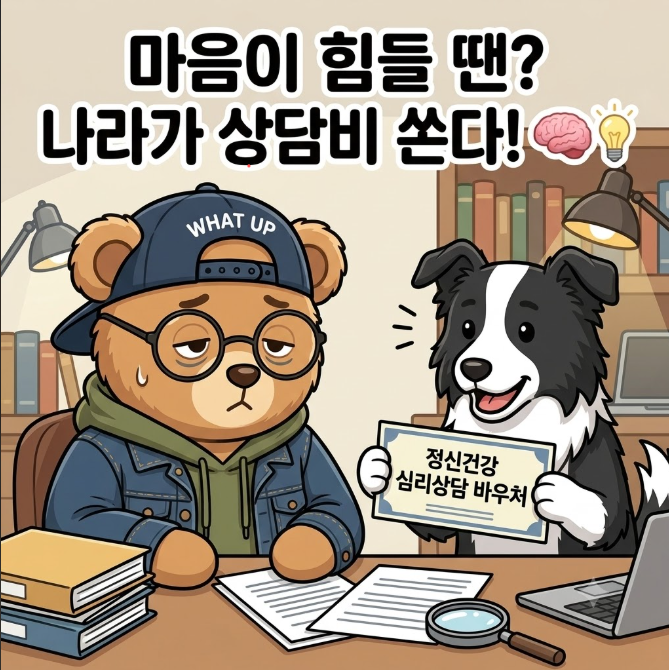 "마음이 힘들 때, 나라에서 상담비 준다?" 2026 정신건강 심리상담 바우처 신청 방법 및 복지로....