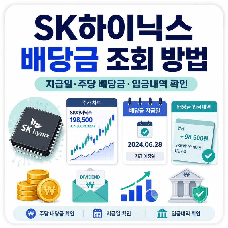SK하이닉스 배당금 조회 방법★ 2026 지급일·주당 배당금·입금내역 확인!