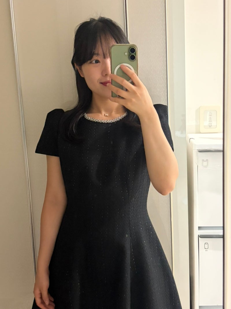 여름 하객룩 혼주 원피스 플로움 버드 미니 M 사이즈 현실후기