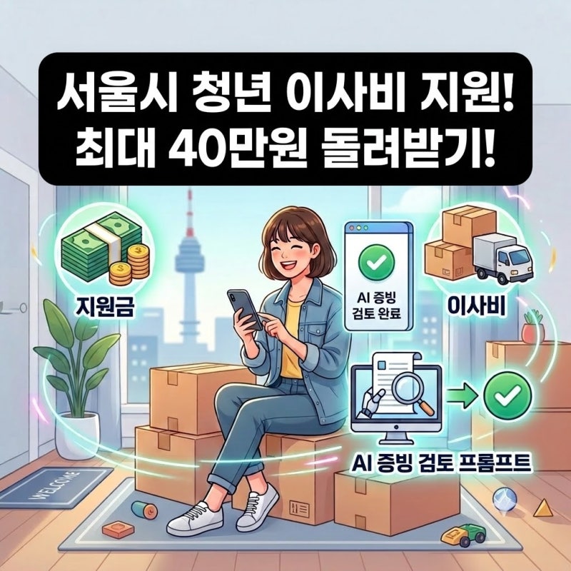 [2026 서울시 청년 정책] 내 피 같은 돈 지키기! 최대 40만 원 돌려받는 청년 이사비·중개보수 ....