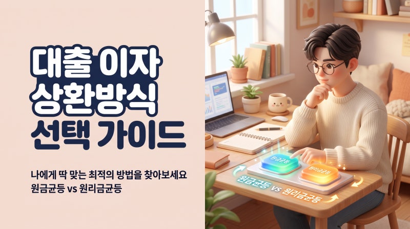 대출 이자 계산법과 원리금균등·만기일시상환 쉽게 이해하기