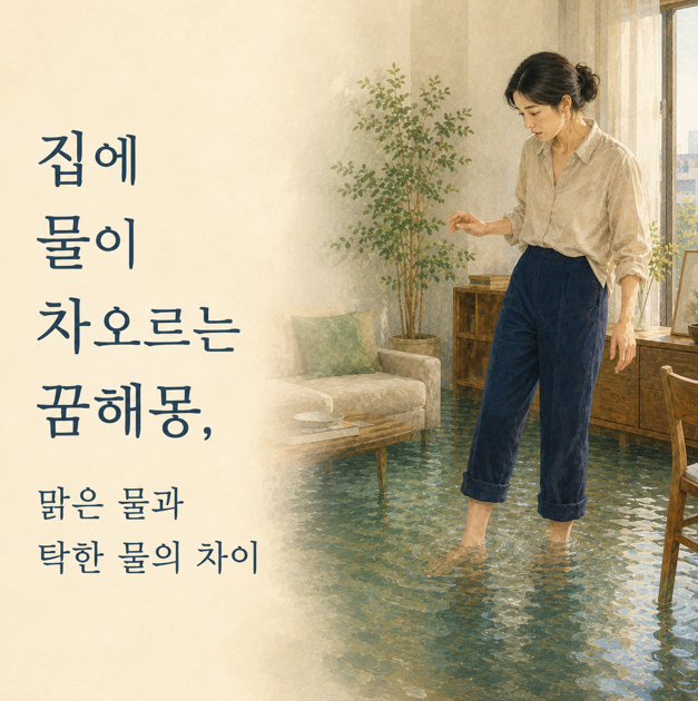 집에 물이 차오르는 꿈해몽, 맑은 물과 탁한 물의 차이